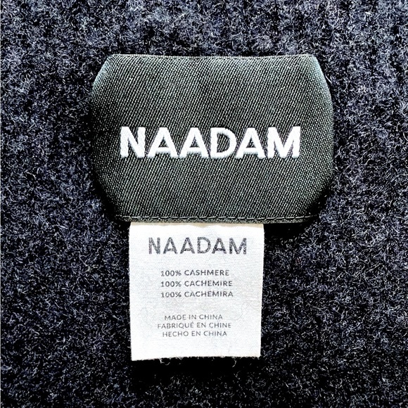 Naadam Navy Cashmere Scarf - Picture 3 of 3